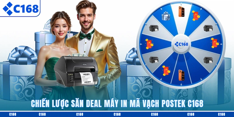 chiến lược săn deal máy in mã vạch postek c168